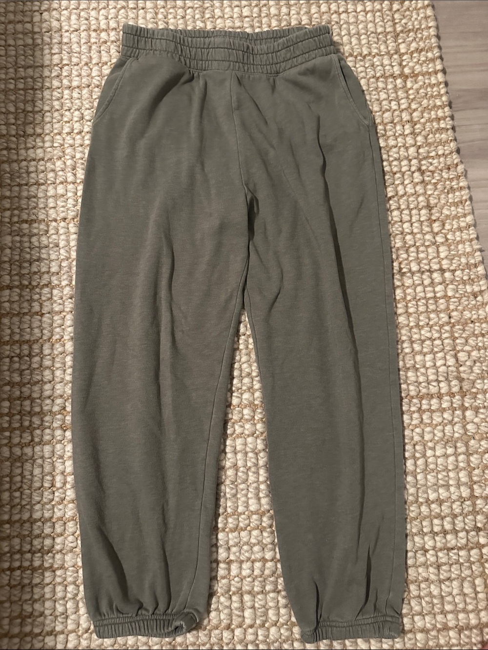 American Eagle Outfitters Olive Elastic-Waist Sweatpants